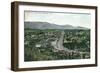 Aerial View of Highland Park - Los Angeles, CA-Lantern Press-Framed Art Print