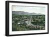 Aerial View of Highland Park - Los Angeles, CA-Lantern Press-Framed Art Print