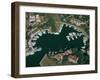 Aerial View of Hilton Head Harbour Town, South Carolina, USA-Kim Hart-Framed Photographic Print