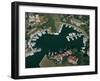 Aerial View of Hilton Head Harbour Town, South Carolina, USA-Kim Hart-Framed Photographic Print