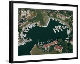 Aerial View of Hilton Head Harbour Town, South Carolina, USA-Kim Hart-Framed Photographic Print