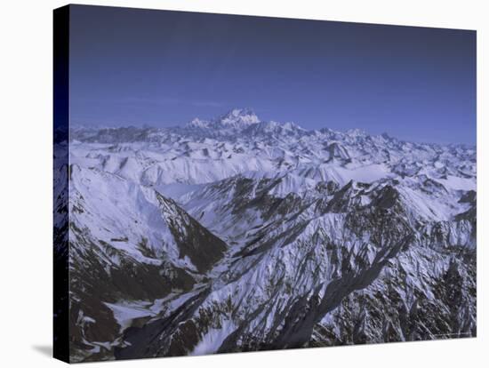 Aerial View of Himalaya Mountain Range, Rising Above Other Mountains, Pakistan-Ursula Gahwiler-Stretched Canvas