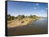 Aerial View of Hippo Pond, Moremi Game Reserve, Botswana-Paul Souders-Framed Stretched Canvas