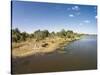 Aerial View of Hippo Pond, Moremi Game Reserve, Botswana-Paul Souders-Stretched Canvas