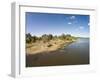 Aerial View of Hippo Pond, Moremi Game Reserve, Botswana-Paul Souders-Framed Premium Photographic Print