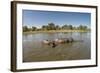 Aerial View of Hippo Pond, Moremi Game Reserve, Botswana-Paul Souders-Framed Photographic Print