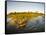 Aerial View of Hippopotamus at Sunset, Moremi Game Reserve, Botswana-Paul Souders-Framed Stretched Canvas