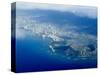 Aerial View of Honolulu, Waikiki and Diamond Head, Oahu, Hawaii, USA-Ethel Davies-Stretched Canvas