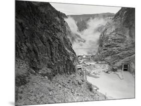 Aerial View of Hoover Dam Site-null-Mounted Photographic Print