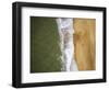 Aerial view of Hossegor Beach, Les Landes, Nouvelle-Aquitaine, France, Europe-Ben Pipe-Framed Photographic Print