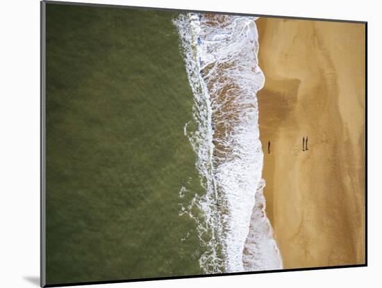 Aerial view of Hossegor Beach, Les Landes, Nouvelle-Aquitaine, France, Europe-Ben Pipe-Mounted Photographic Print