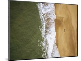 Aerial view of Hossegor Beach, Les Landes, Nouvelle-Aquitaine, France, Europe-Ben Pipe-Mounted Photographic Print