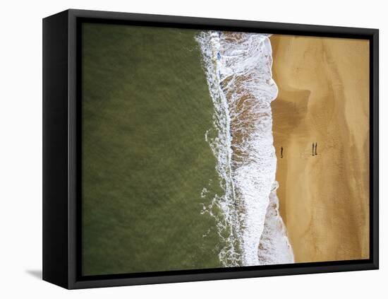 Aerial view of Hossegor Beach, Les Landes, Nouvelle-Aquitaine, France, Europe-Ben Pipe-Framed Stretched Canvas