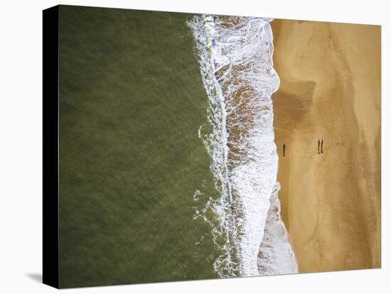 Aerial view of Hossegor Beach, Les Landes, Nouvelle-Aquitaine, France, Europe-Ben Pipe-Stretched Canvas