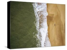 Aerial view of Hossegor Beach, Les Landes, Nouvelle-Aquitaine, France, Europe-Ben Pipe-Stretched Canvas