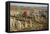 Aerial View of Hot Air Balloons, Cappadocia, Central Anatolia, Turkey-Ali Kabas-Framed Stretched Canvas