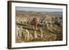 Aerial View of Hot Air Balloons, Cappadocia, Central Anatolia, Turkey-Ali Kabas-Framed Photographic Print