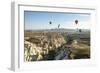 Aerial View of Hot Air Balloons, Cappadocia, Central Anatolia, Turkey-Ali Kabas-Framed Photographic Print