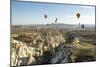 Aerial View of Hot Air Balloons, Cappadocia, Central Anatolia, Turkey-Ali Kabas-Mounted Photographic Print