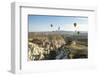 Aerial View of Hot Air Balloons, Cappadocia, Central Anatolia, Turkey-Ali Kabas-Framed Photographic Print