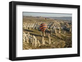 Aerial View of Hot Air Balloons, Cappadocia, Central Anatolia, Turkey-Ali Kabas-Framed Photographic Print