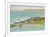 Aerial View of Hotel del Coronado - Coronado Beach, CA-Lantern Press-Framed Art Print