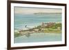 Aerial View of Hotel del Coronado - Coronado Beach, CA-Lantern Press-Framed Art Print