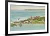 Aerial View of Hotel del Coronado - Coronado Beach, CA-Lantern Press-Framed Art Print