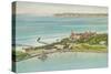 Aerial View of Hotel del Coronado - Coronado Beach, CA-Lantern Press-Stretched Canvas