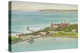 Aerial View of Hotel del Coronado - Coronado Beach, CA-Lantern Press-Stretched Canvas