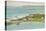 Aerial View of Hotel del Coronado - Coronado Beach, CA-Lantern Press-Stretched Canvas