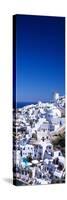 Aerial View of Houses in a Town, Oia, Santorini, Cyclades Islands, Greece-null-Stretched Canvas