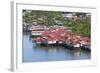 Aerial View of Houses on Stilts Along the Waterfront, Cebu City, Philippines-Keren Su-Framed Photographic Print