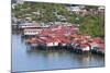 Aerial View of Houses on Stilts Along the Waterfront, Cebu City, Philippines-Keren Su-Mounted Photographic Print