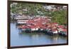 Aerial View of Houses on Stilts Along the Waterfront, Cebu City, Philippines-Keren Su-Framed Photographic Print