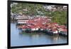 Aerial View of Houses on Stilts Along the Waterfront, Cebu City, Philippines-Keren Su-Framed Photographic Print