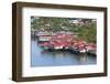 Aerial View of Houses on Stilts Along the Waterfront, Cebu City, Philippines-Keren Su-Framed Photographic Print