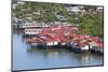 Aerial View of Houses on Stilts Along the Waterfront, Cebu City, Philippines-Keren Su-Mounted Photographic Print