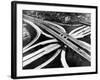 Aerial View of Hub of the Freeway System Including the Hollywood Freeway and the Harbor Freeway-J^ R^ Eyerman-Framed Photographic Print