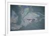 Aerial View of Humpback Whale (Megaptera Novaeangliae) Swimming Through Oil Slick-Carwardine-Framed Photographic Print