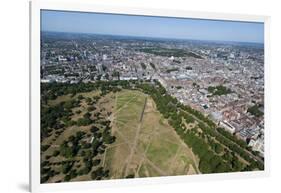 Aerial View of Hyde Park and London, England, United Kingdom, Europe-Alex Treadway-Framed Photographic Print