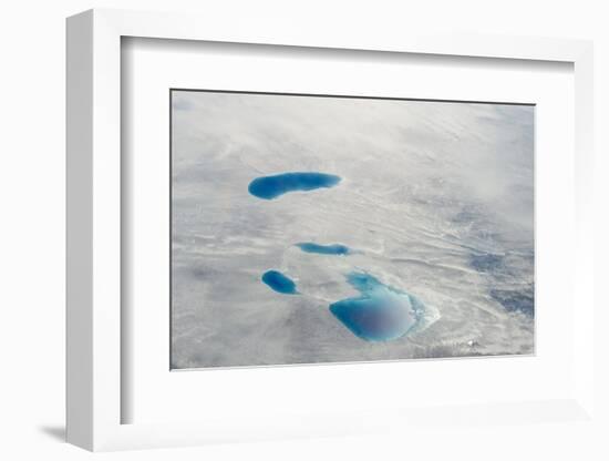 Aerial view of ice sheet, Greenland-Keren Su-Framed Photographic Print