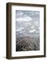 Aerial view of icebergs and coastal town in West Greenland-Natalie Tepper-Framed Photo