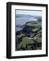 Aerial View of Inverary Castle and Loch Fyne, Inverary, Scotland, United Kingdom-Adam Woolfitt-Framed Photographic Print