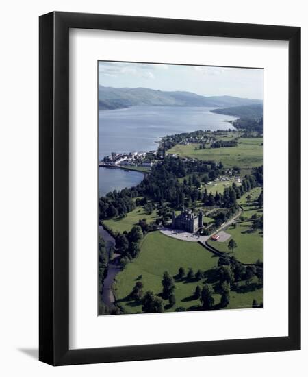 Aerial View of Inverary Castle and Loch Fyne, Inverary, Scotland, United Kingdom-Adam Woolfitt-Framed Photographic Print