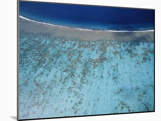 Aerial view of island, French Polynesia-Panoramic Images-Mounted Photographic Print