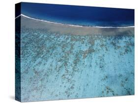 Aerial view of island, French Polynesia-Panoramic Images-Stretched Canvas