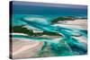 Aerial View of Island in Caribbean Sea, Great Exumand, Bahamas-null-Stretched Canvas