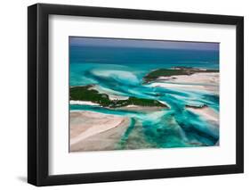 Aerial View of Island in Caribbean Sea, Great Exumand, Bahamas-null-Framed Photographic Print