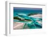 Aerial View of Island in Caribbean Sea, Great Exumand, Bahamas-null-Framed Photographic Print